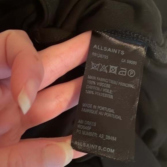 All Saints Abi dress black size 2 - Picture 9 of 13